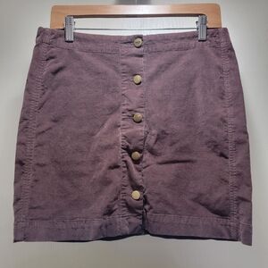 Toad&Co Women's Brown Button-Down Mini Skirt